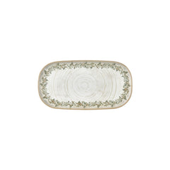 Oliva 11.75" x 6.25" x h:0" Oval Green Vitrified Platter