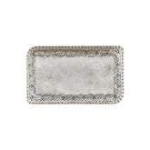 Zafira 13.75" x 6.25" x h:0" Rectangular Beige Vitrified Platter