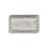 Zafira 13.75" x 8.25" x h:0" Rectangular Beige Vitrified Platter