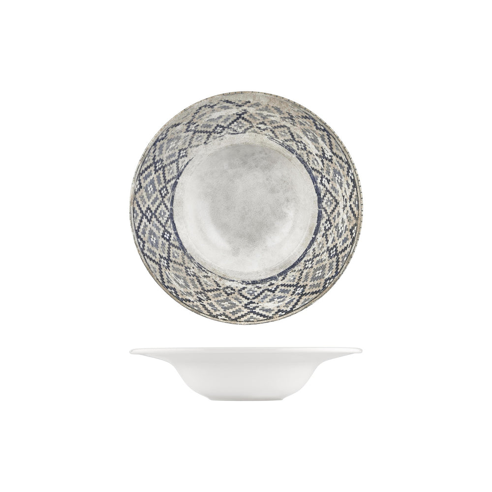 Zafira dia.9.75" h:2" 14 oz. Round Beige Vitrified Deep Plate