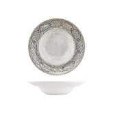 Zafira dia.10.75" h:2.5" 17 oz. Round Beige Vitrified Deep Plate