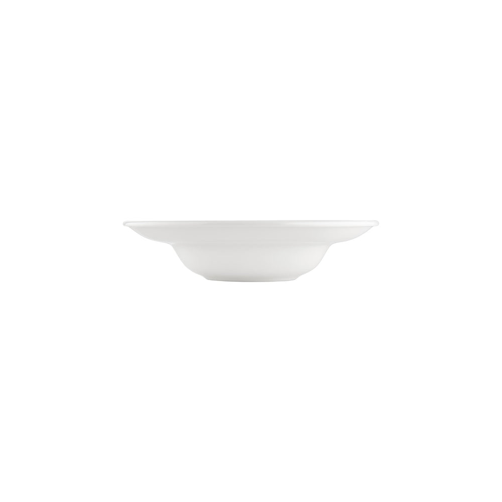 Zafira dia.10.75" h:2.5" 17 oz. Round Beige Vitrified Deep Plate
