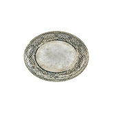 Zafira 12.25" x 9.5" x h:1" Oval Beige Vitrified Platter