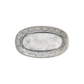 Zafira 13.5" x 8" x h:1.5" Oval Beige Vitrified Platter