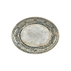 Zafira 14.25" x 11" x h:1.25" Oval Beige Vitrified Platter