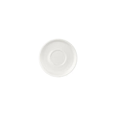 Smooth White dia.6" Round Warm White Vitrified Saucer