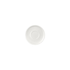 Smooth White dia.5" Round Warm White Vitrified Saucer