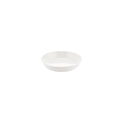 Smooth White dia.5" h:0" 7 oz. Round Warm White Vitrified Deep Plate