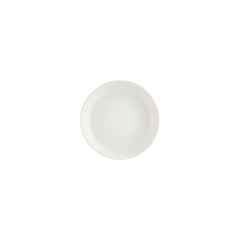 Smooth White dia.5" h:0" 7 oz. Round Warm White Vitrified Deep Plate
