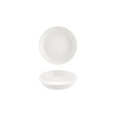 Smooth White dia.7" h:0" 20 oz. Round Warm White Vitrified Deep Plate