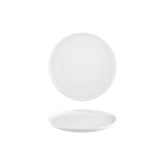 Smooth White dia.8.75" Round Warm White Vitrified Plate