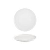 Smooth White dia.9.75" Round Warm White Vitrified Plate