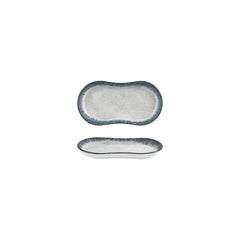 Smooth Ambience Blue 7.5" x 4.25" x h:0" Oval Blue Vitrified Platter