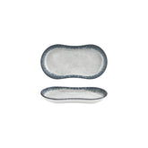 Smooth Ambience Blue 9.5" x 5.5" x h:0" Oval Blue Vitrified Platter