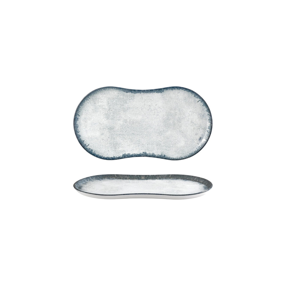 Smooth Ambience Blue 10.25" x 6" Rectangular Blue Vitrified Plate