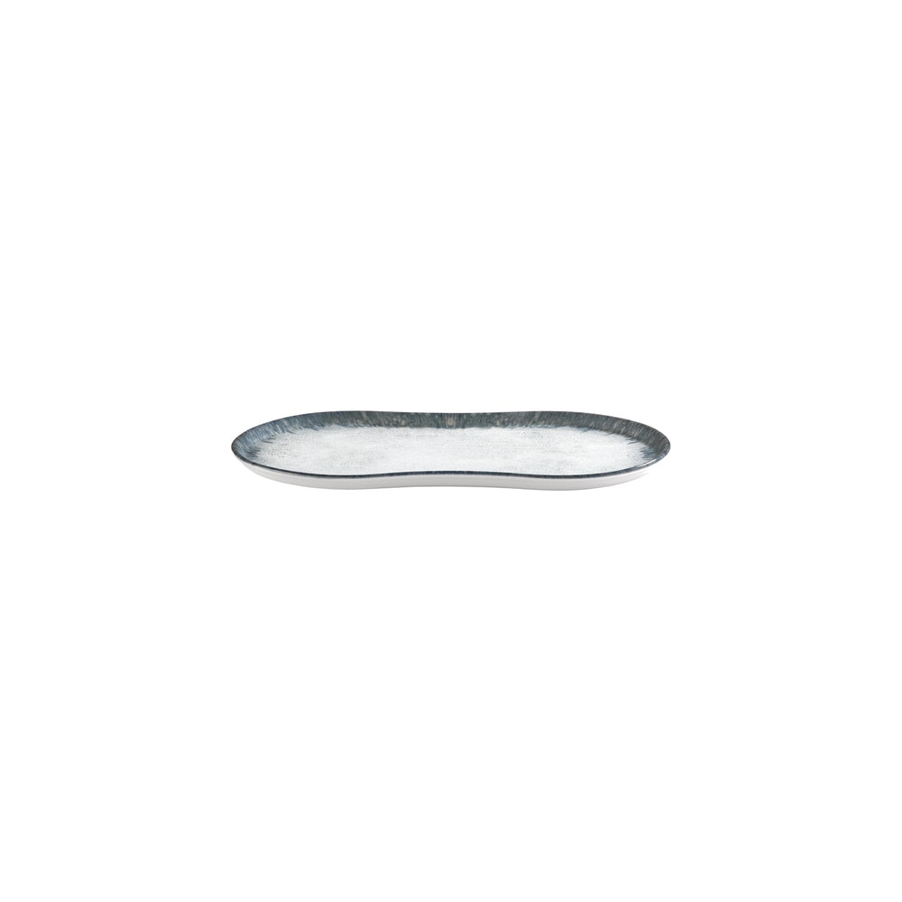 Smooth Ambience Blue 10.25" x 6" Rectangular Blue Vitrified Plate