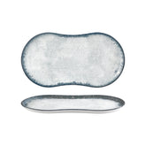 Smooth Ambience Blue 15" x 7.75" x h:0" Rectangular Blue Vitrified Platter