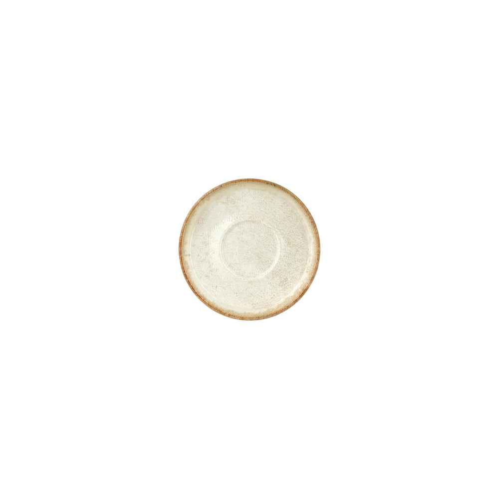 Smooth Ambience Yellow dia.5" Round Beige Vitrified Saucer