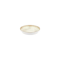Smooth Ambience Yellow dia.4" h:0" 3 oz. Round Beige Vitrified Deep Plate