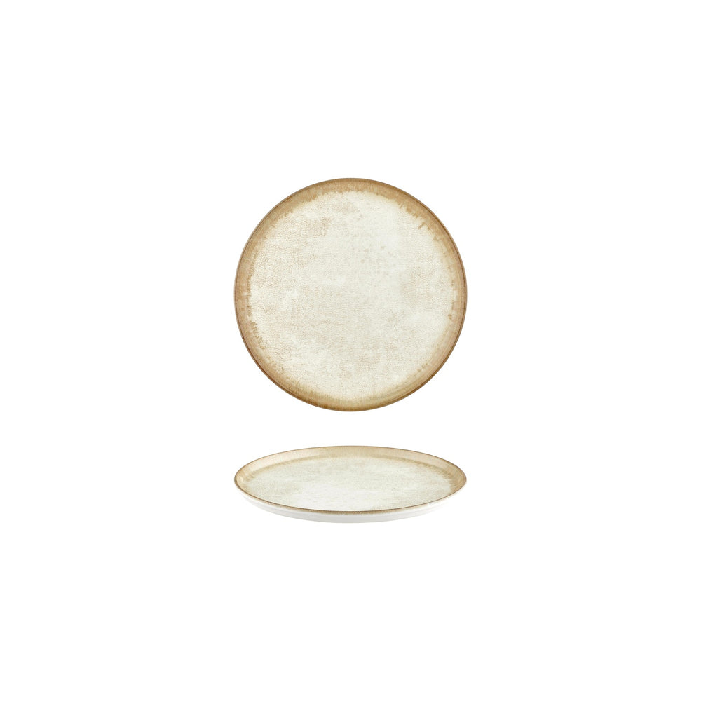 Smooth Ambience Yellow dia.6.25" Round Beige Vitrified Plate