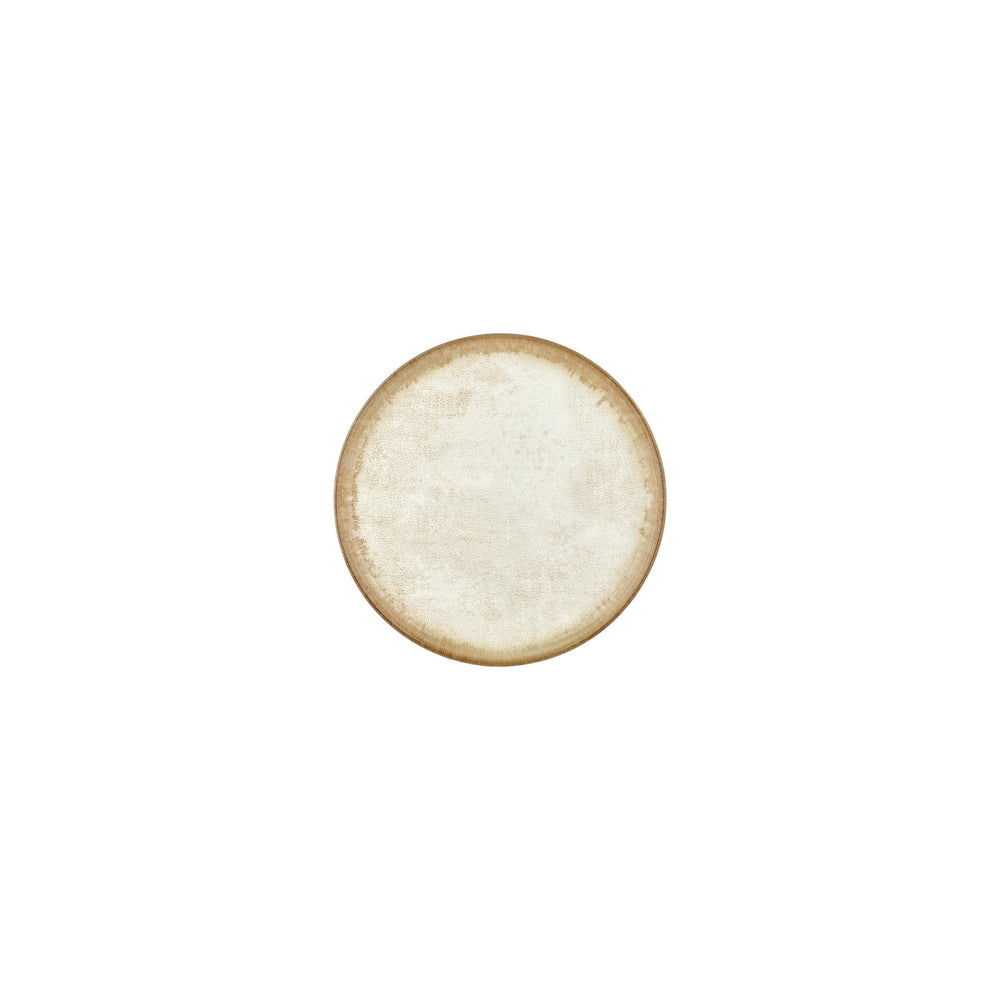 Smooth Ambience Yellow dia.6.25" Round Beige Vitrified Plate