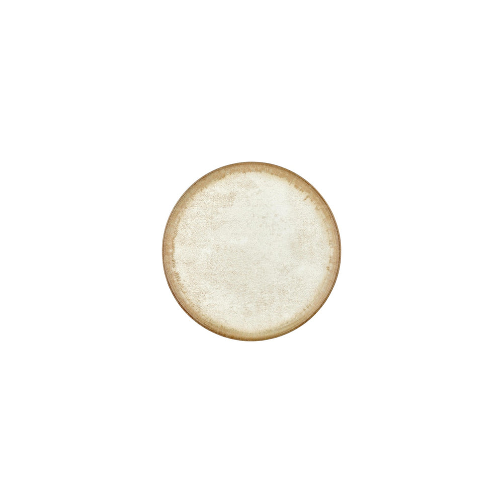Smooth Ambience Yellow dia.7.5" Round Beige Vitrified Plate