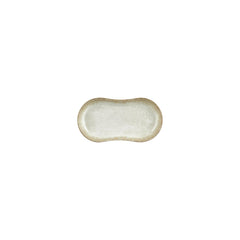 Smooth Ambience Yellow 7.5" x 4.25" x h:0" Oval Beige Vitrified Platter