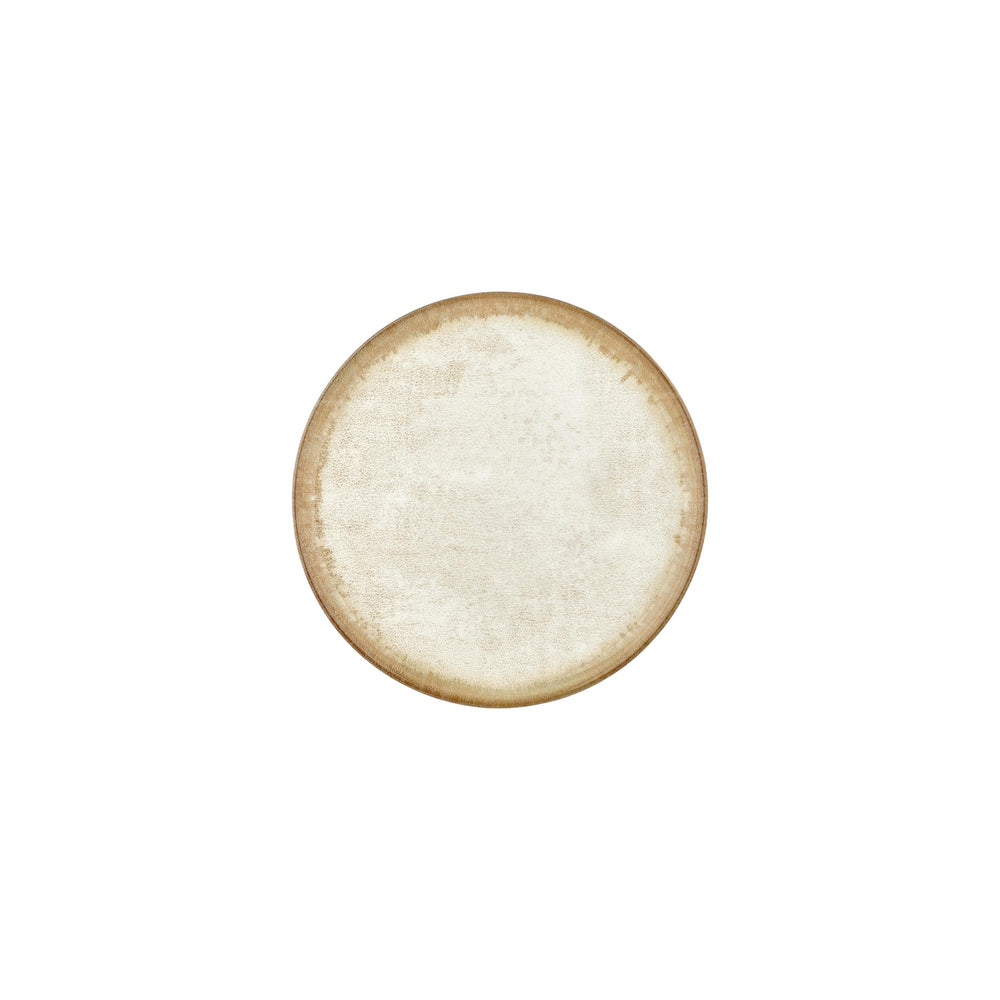 Smooth Ambience Yellow dia.8.75" Round Beige Vitrified Plate