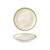 Smooth Ambience Yellow dia.9.75" h:0" 42 oz. Round Beige Vitrified Deep Plate