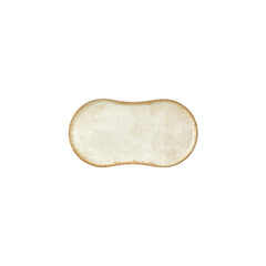 Smooth Ambience Yellow 10.25" x 6" Rectangular Beige Vitrified Plate