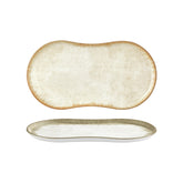 Smooth Ambience Yellow 15" x 7.75" x h:0" Rectangular Beige Vitrified Platter