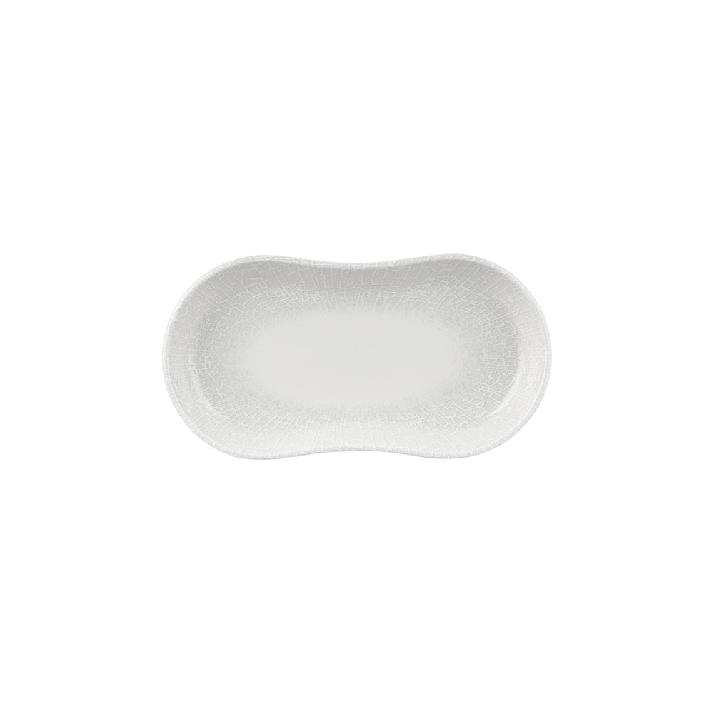 Illusion 11.5" x 6.75" x h:0" Oval Blue Vitrified Platter