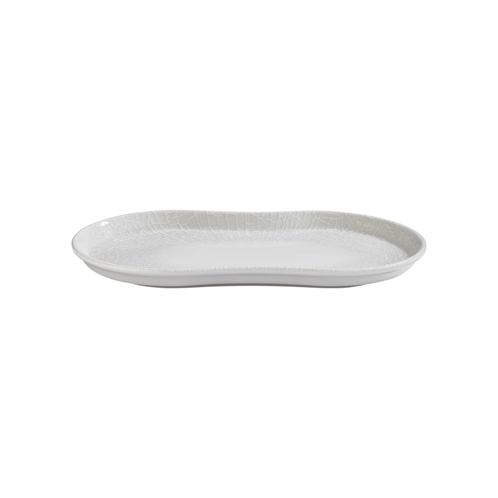 Illusion 15" x 7.75" x h:0" Rectangular Blue Vitrified Platter