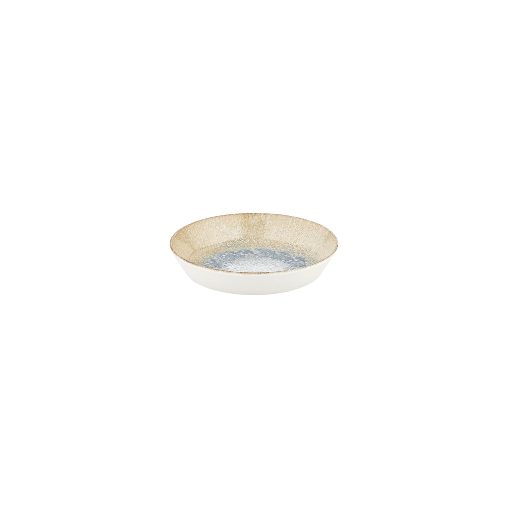 Smooth Reaction dia.5" h:0" 7 oz. Round Yellow Vitrified Deep Plate