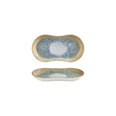 Smooth Reaction 9.5" x 5.5" x h:0" Oval Yellow Vitrified Platter