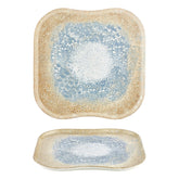 Smooth Reaction 13.25" x 13.25" Square Yellow Vitrified Plate