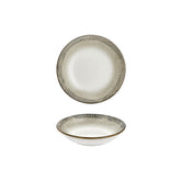 Spazio dia.8.25" h:1.25" 27 oz. Round Decorated Vitrified Deep Plate