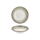 Spazio dia.9" h:1.75" 34 oz. Round Decorated Vitrified Deep Plate