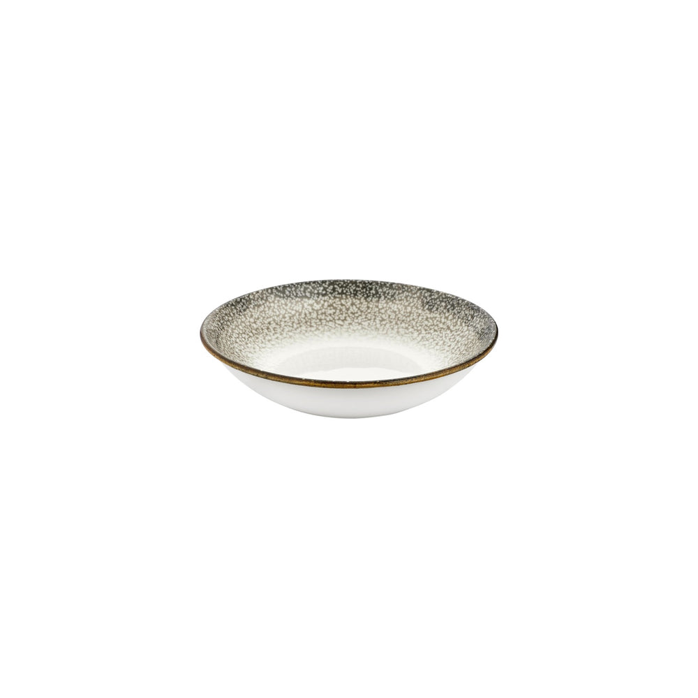 Spazio dia.9" h:1.75" 34 oz. Round Decorated Vitrified Deep Plate