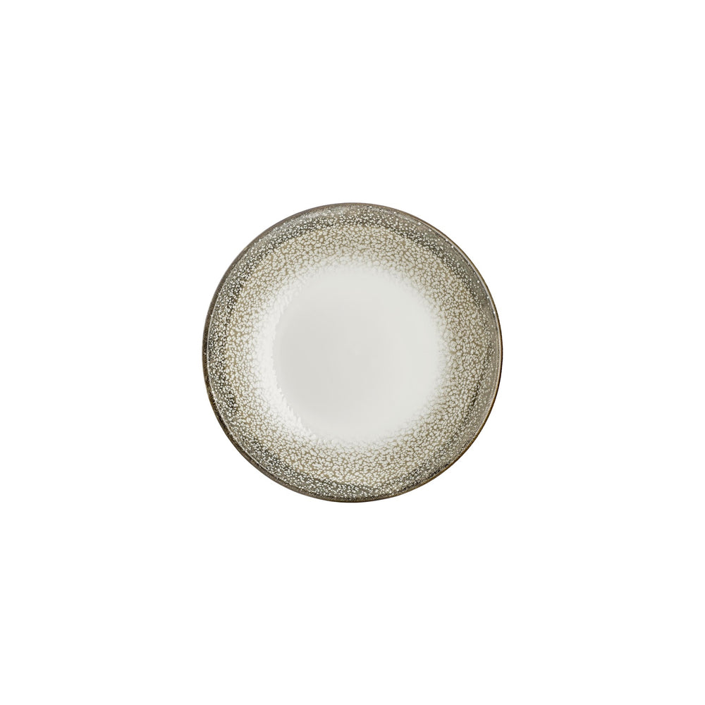 Spazio dia.9" h:1.75" 34 oz. Round Decorated Vitrified Deep Plate