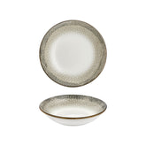 Spazio dia.9.75" h:0" 44 oz. Round Decorated Vitrified Deep Plate