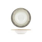 Spazio dia.9.75" h:2" 14 oz. Round Decorated Vitrified Deep Plate