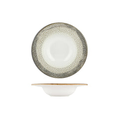 Spazio dia.9.75" h:2" 14 oz. Round Decorated Vitrified Deep Plate