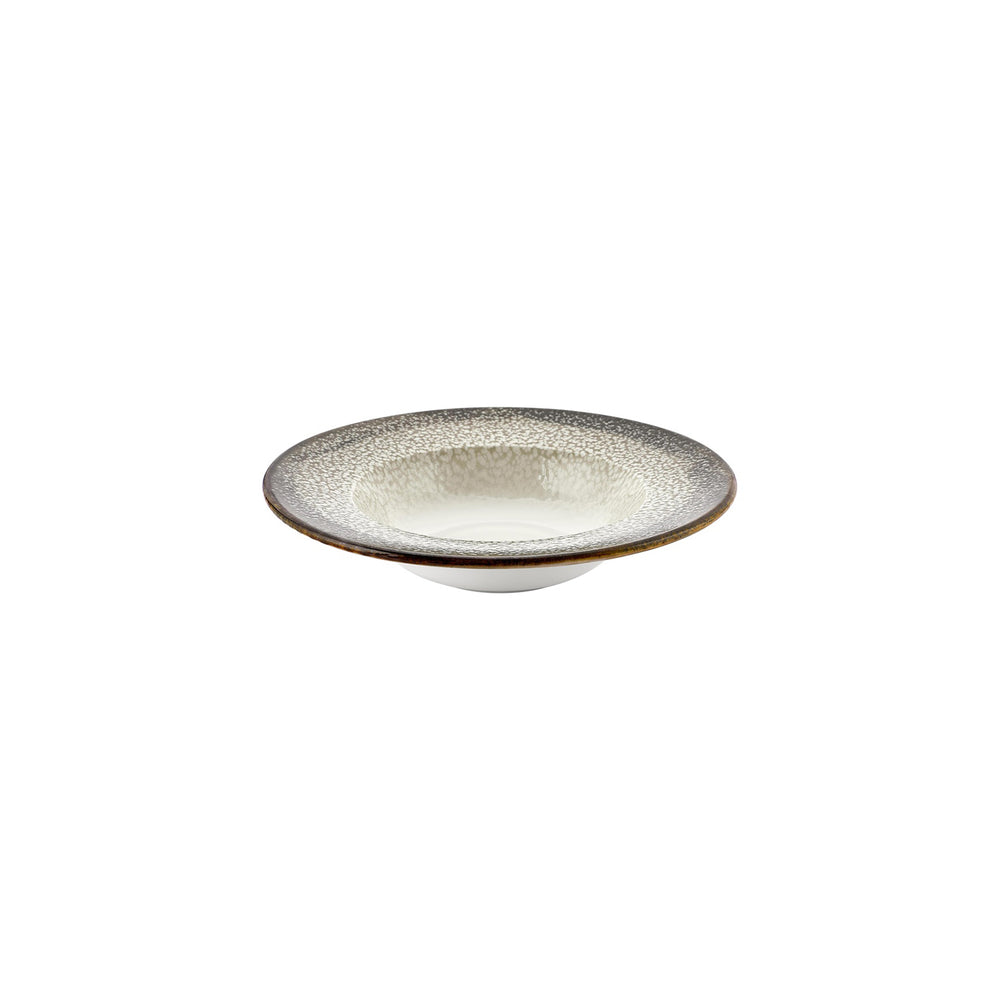 Spazio dia.9.75" h:2" 14 oz. Round Decorated Vitrified Deep Plate