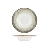 Spazio dia.11" h:0" 16 oz. Round Decorated Vitrified Deep Plate