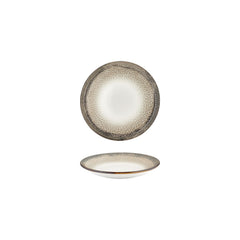 Spazio dia.3.5" h:0.75" 2 oz. Round Decorated Vitrified Deep Plate