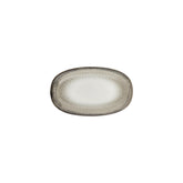 Spazio 9.5" x 5.75" x h:0" Oval Decorated Vitrified Platter