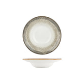 Spazio dia.9.75" h:2.25" 14 oz. Round Decorated Vitrified Deep Plate