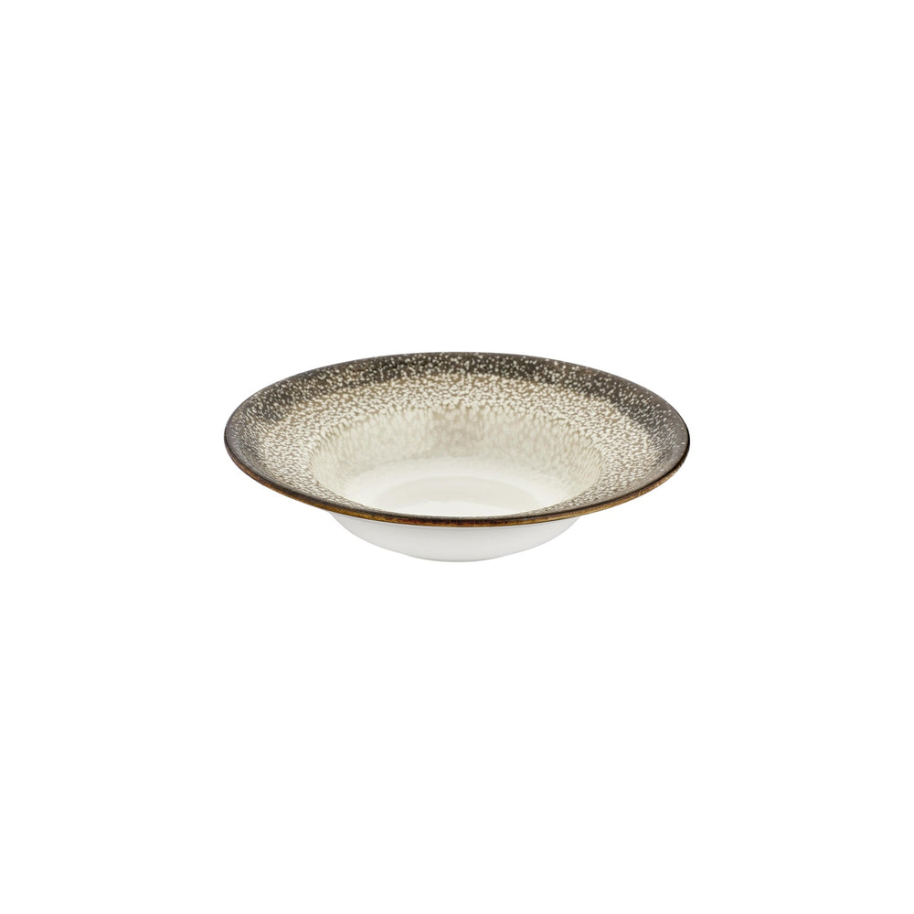 Spazio dia.10.75" h:2.5" 17 oz. Round Decorated Vitrified Deep Plate