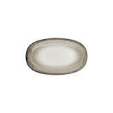 Spazio 11.5" x 7" x h:0" Oval Decorated Vitrified Platter